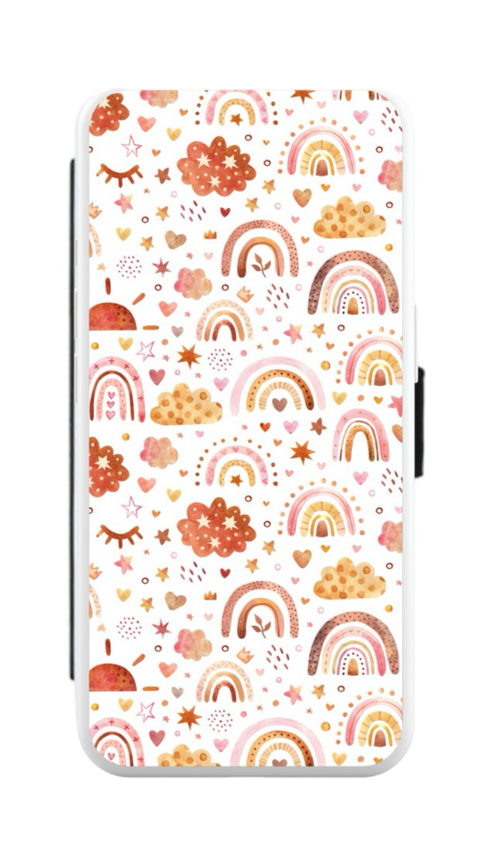 Rustic Rainbow PU Leather IPhone Flip Case