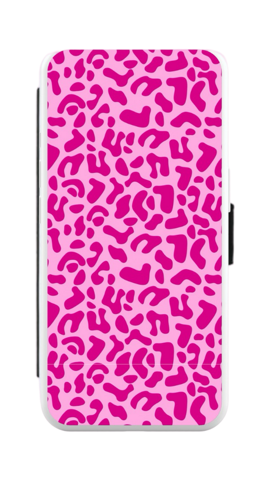 Leopard Pink PU Leather IPhone Flip Case