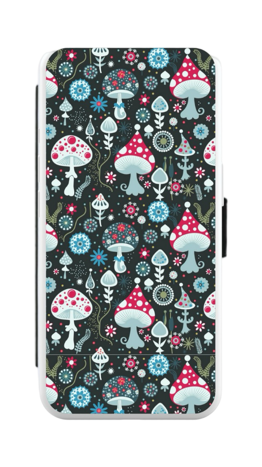 Mushroom Meadow PU Leather IPhone Flip Case