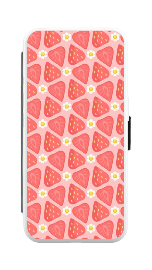 Strawberry Slice PU Leather IPhone Flip Case